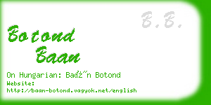 botond baan business card